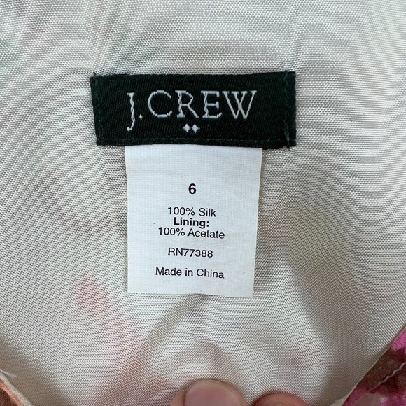 J. Crew Silk Watercolor Floral Sleeveless Sundress Size 6 Fairycore Summer - Picture 3 of 4